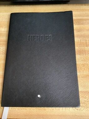 Montblanc Fine Stationery Lined Small Black Saffiano Leather Notebook # 146